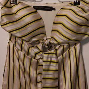 Revolve House of Harlow 1960 Womens Strapless Knee Length Pinstripe Dress